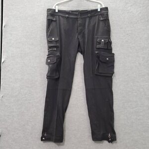 VINTAGE Polo Ralph Lauren Men Pant 39x30 Black Cargo Military Utility Wool Blend